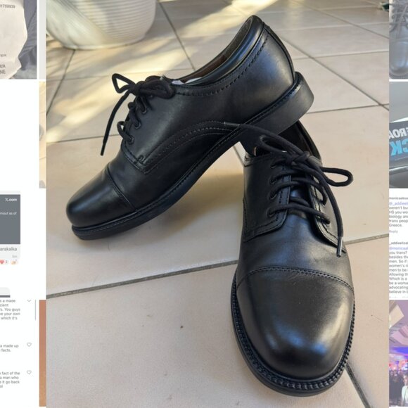 BRAND NEW Dockers Black Cap Toe Oxford in Size 10 - Picture 6 of 8